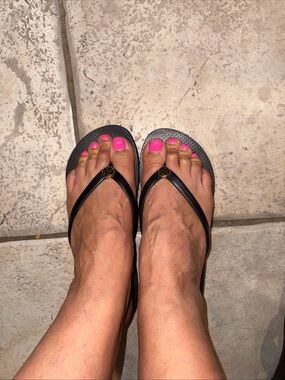 Tory Burch Black Flip Flop Sandals